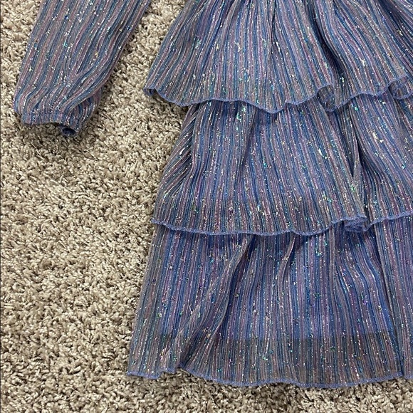 Speechless Blue and Iridescent Kids Dress - Picture 12 of 16